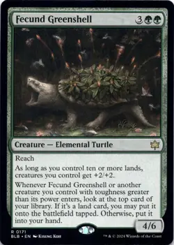 Fecund Greenshell Bloomburrow - Magic MTG NM - Image 1