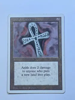 MTG Ankh of Mishra MP Revised Edition Regular Magic The Gathering - Image 1