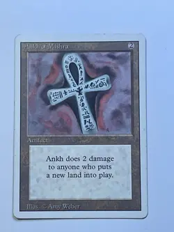 MTG Ankh of Mishra MP Revised Edition Regular Magic The Gathering - Image 2