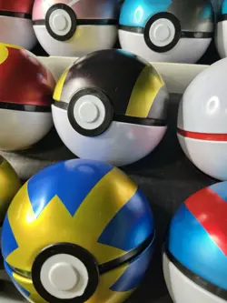 Pokemon Pokeball Collector Tins EMPTY Lot of 12 + Store Display & RARE LOVE BALL - Image 3