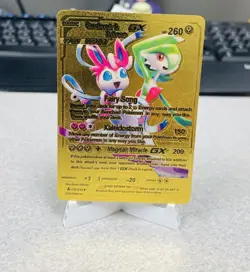 Gardevoir & Sylveon GX Tag Team 130/234 Gold Foil Pokemon Card - Image 1