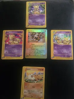 Pokemon Expedition Aquapolis Card Lot, Clefable, Alakazam, Japanese Skarmony - Image 1
