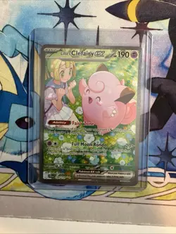 Lillie’s Clefairy ex 184/159 Illustration Rare Pokemon TCG Full Art Holo NM - Image 1