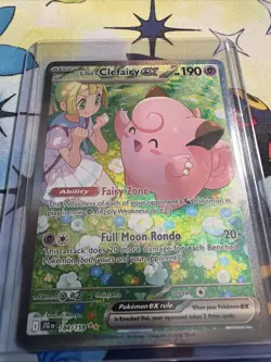 Lillie’s Clefairy ex 184/159 Illustration Rare Pokemon TCG Full Art Holo NM - Image 2
