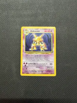 Pokemon Alakazam Holo Base Set Unlimited #1/102 Vintage - Image 1