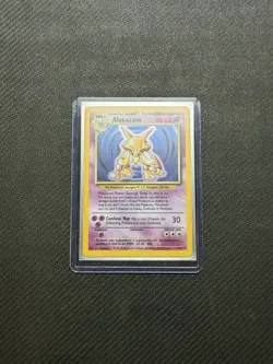 Pokemon Alakazam Holo Base Set Unlimited #1/102 Vintage - Image 3