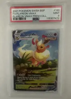 Pokemon TCG Flareon VMAX SWSH180 Sword & Shield Promo Card Mint PSA 9 - Image 1