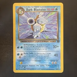 Pokemon Vintage Non Holo Rare Dark Blastoise Team Rocket 20/82 WotC - Image 1