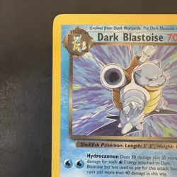 Pokemon Vintage Non Holo Rare Dark Blastoise Team Rocket 20/82 WotC - Image 2