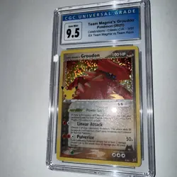 Pokemon TCG Team Magma's Groudon EX Holo Rare Card 9/95 - Image 1