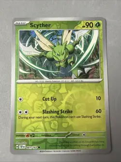 Pokemon TCG * SV Temporal Force * 1/162 Scyther REVERSE HOLO Common * FRESH PK - Image 1