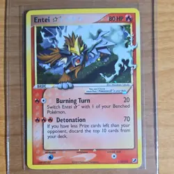 Pokemon Entei Star 113/115 EX Unseen Forces Holo Rare 2005 80 HP - Image 1