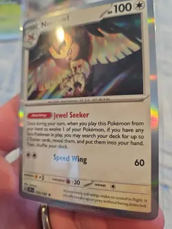 Noctowl Scarlet & Violet Full Art Black Star Holo Pokemon TCG 115/142 - Image 2