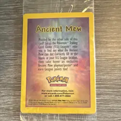 Pokemon Sealed Ancient Mew Mint 1999-2000 Holo Promo - Image 2