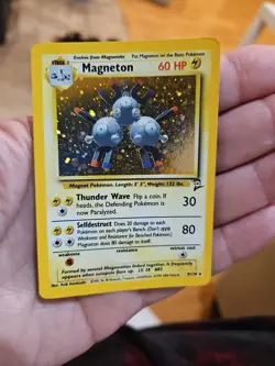 Pokemon TCG Base Set 2 Magneton 9/130 Vintage Holo Unlimited Holo Rare Read - Image 1