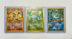 Pokemon Celebrations Charizard Venusaur Blastoise 25th Anniversary Holo Set Mint - Image 2