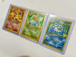 Pokemon Celebrations Charizard Venusaur Blastoise 25th Anniversary Holo Set Mint - Image 4