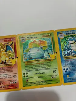 Pokemon Celebrations Charizard Venusaur Blastoise 25th Anniversary Holo Set Mint - Image 5