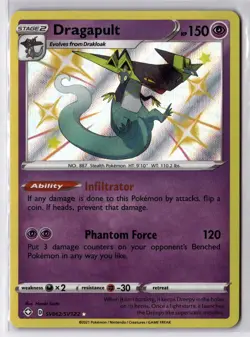 Pokemon Shining Fates Shiny Vault Dragapult SV062/SV122 Rare Shiny - Image 1