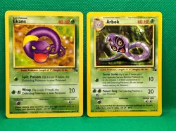 Pokemon Tcg Ekans 46/62 & Arbok 31/62 Fossil Non Holo - Image 1