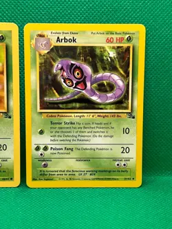 Pokemon Tcg Ekans 46/62 & Arbok 31/62 Fossil Non Holo - Image 3