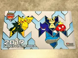 Pokemon 2019 North America NAIC Pikachu Zekrom Gengar Tag Team Playmat - Image 1