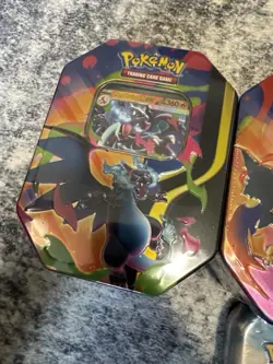 Lot of 3 Pokemon TCG Mega Charizard EX Tins + Ascended Heroes Mini Tin BRAND NEW - Image 3