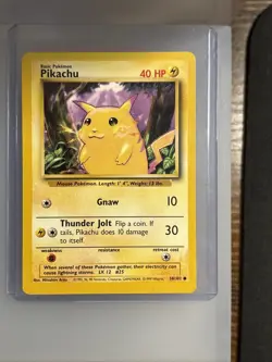 Pokemon TCG Pikachu Base Set Regular Card 58/102 - Image 1