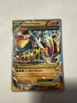 Pokemon Mega Primal Groudon EX HoloUltraRare Card 2014 86/160 World Championship - Image 1