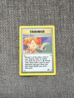 Pokemon TCG NM Misty's Tears Trainer Rare Card 118/132 Gym Challenge 2000 - Image 1