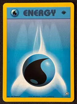 1st Edition Water Energy - Neo Genesis - #111/111 - Vintage Pokemon Card WOTC - Image 1