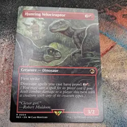 Hunting Velociraptor - Borderless Near Mint, English The Lost Caverns of Ix - Image 1