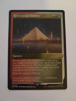 Reconstruct History Etched Foil NM Assassins Creed MTG Magic the Gathering - Image 1