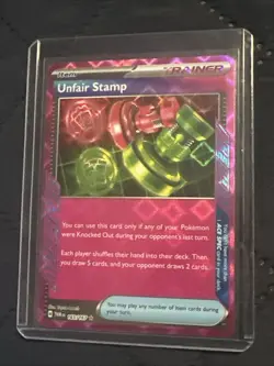 Pokemon Unfair Stamp 165/167 Twilight Masquerade NM - Image 1