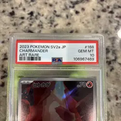 Pokemon PSA 10 Charmander AR 168/165 sv2a 151 Japanese - Image 3
