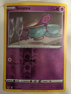 Sinistea 089/202 - Sword & Shield Base Pokemon Reverse Holo Foil Nice! - Image 1