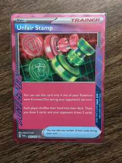 Pokemon TCG - Unfair Stamp - 165/167 - SV06 Twilight Masquerade - Image 1