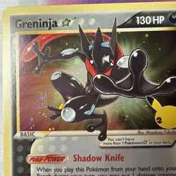 Pokemon Celebrations Greninja Gold Star – Large Swirl Holo🌀 - Image 2