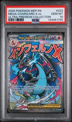 PSA 10 Mega Charizard X ex #023 Pokemon MEP Black Star Promo English 2025 - Image 1