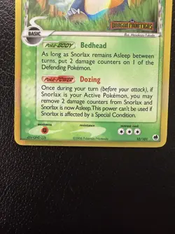 Snorlax Stamped Reverse Holo 10/101 Pokemon TCG Dragon Frontiers LP/MP - Image 3
