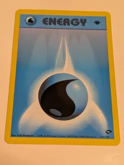 POKEMON WATER ENERGY 132/132 1ST EDITION GYM CHALLENGE - NM - NEAR MINT - Image 1