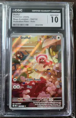 Pokemon GRADED 2025 Stufful Mega Evolution Illustration Rare English 10 CGC - Image 1