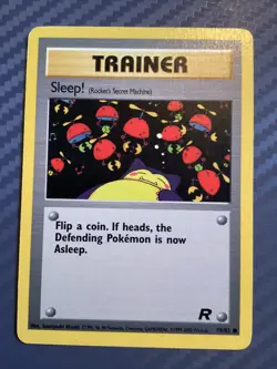 Sleep! Trainer Card 79/82 Excellent Condition Team Rocket Set - Image 2