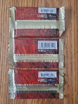 MAGIC THE GATHERING Lot of Three (3) 4TH EDITION Factory Sealed Booster Packs - Image 2