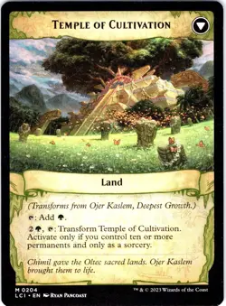 Ojer Kaslem, Deepest Growth / Temple of Cultivation 1x FOIL MTG LCI Mythic MINT - Image 2