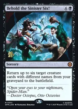 Behold the Sinister Six! - Foil Prerelease Promo SPM LP MTG - Image 1