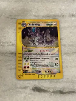 2003 Aquapolis Nidoking Holo Foil Rare Crystal 150/147 Secret Rare Pokemon WOTC - Image 4