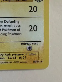 Pokemon TCG Electrode 18/64 Jungle 1st Edition Non-Holo Rare Card - Image 4