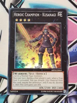 YUGIOH Heroic Champion - Kusanagi ABYR-EN043 SUPER RARE - Image 1