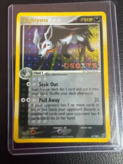 MIGHTYENA 12/107 EX Deoxys REVERSE HOLO RH rare Pokemon TCG card LP - Image 1